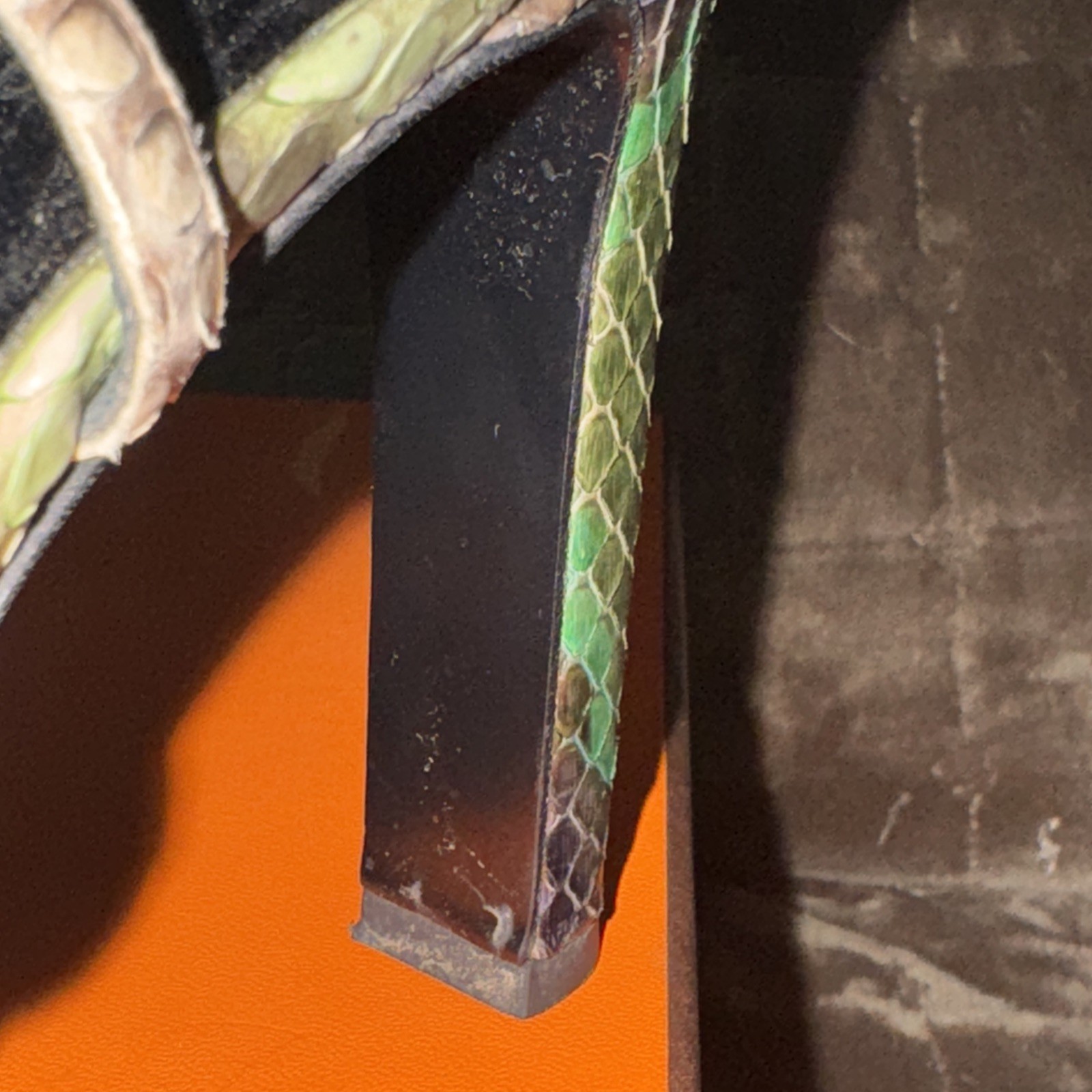 Hermes Multicolor Moon Python Open Toe Cage Sanda… - image 13