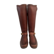 Gokey USA Vintage 'Botte Sauvage' Snake Proof 17" Boots Men Size 8.5 B-Excellent