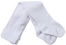 Jefferies Socks Girls 2-6x Seamless Organic Cotton Tights, 6-8 Years, White
