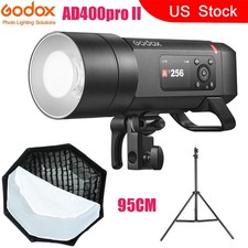 GODOX AD400Pro II 2.4G TTL 1/8000 400Ws Outdoor Flash 95cm Grid Softbox 2m Stand