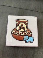 Cleo Teissedre Ceramic Tile Monument Valley Southwestern Wall Art Trivet 