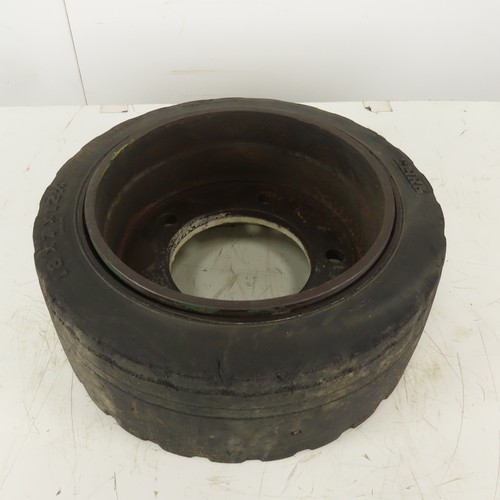 Clark 18x7x12-1/8 Forklift Steer Tire W/Rim 5 Bolt 5-1/2"