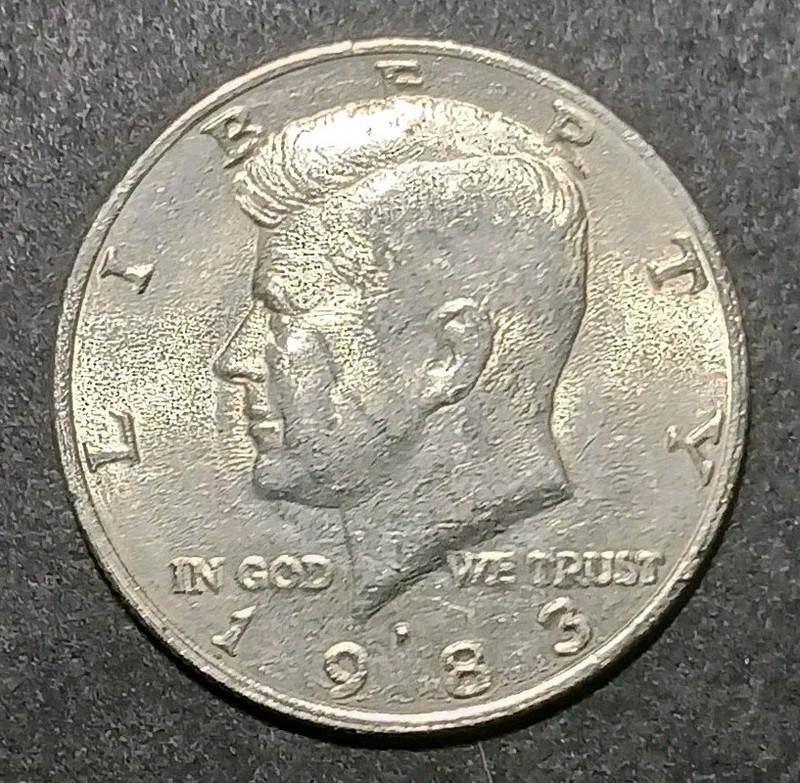 1983 P Kennedy Half Dollar .50 Cent Coin Philadelphia Minted Avg Circ 