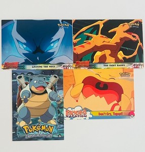Vintage 1999 Topps Pokémon Mewtwo Strikes Back Lot (4 cards)