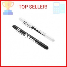 CAVN Pen Light with Pupil Gauge LED Penlight for Nurses Doctors, 2 Pcs Reusable