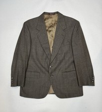 Men s Vintage Evan Picone Brown Herringbone Tweed Sports Coat Blazer