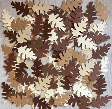 Brown Oak Leaf confetti fall thanksgiving party supplies table decoration 125pcs