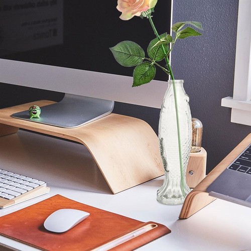 Flower Vase Fish Home Decor Glass Clear Modern Medium Free Stand Solid - Picture 3 of 7