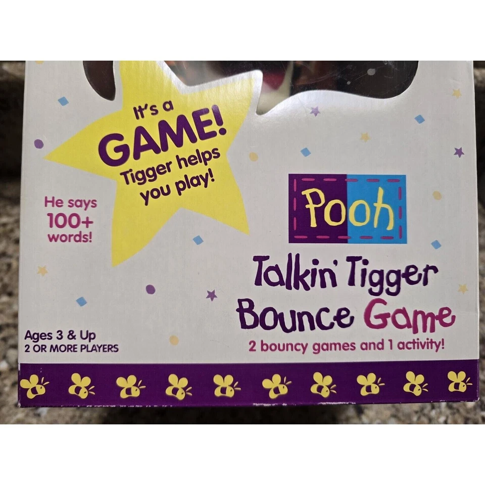 Juego de rebote Talkin Tigger Pooh Roo Hasbro Milton Bradley en caja 1998 NUEVO RARO Foto 3 de 4