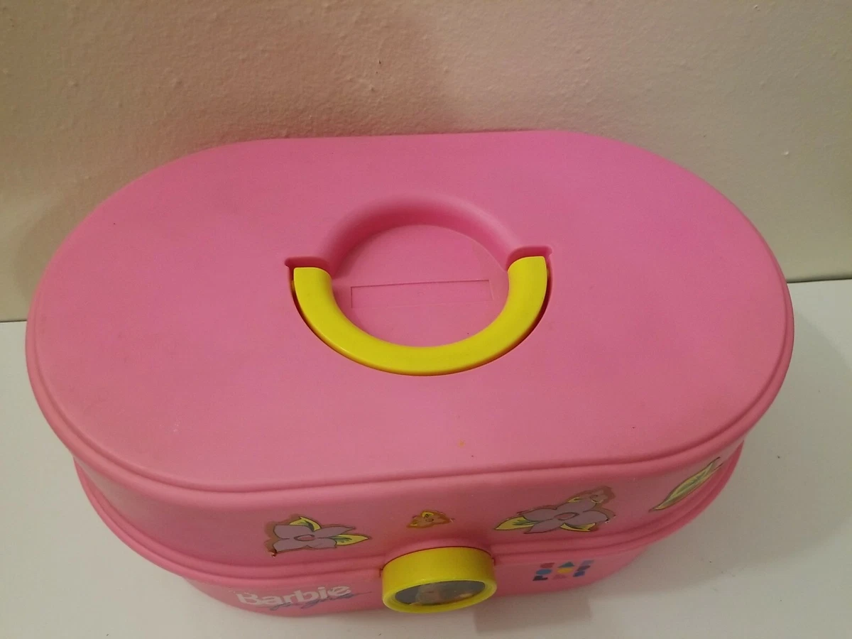 VINTAGE BARBIE FOR GIRLS CABOODLES MAKEUP CARRYING CASE BOX