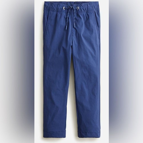 NWT J Crew Boys Active Pull On Dock Pant in Navy Blue - Size 10
