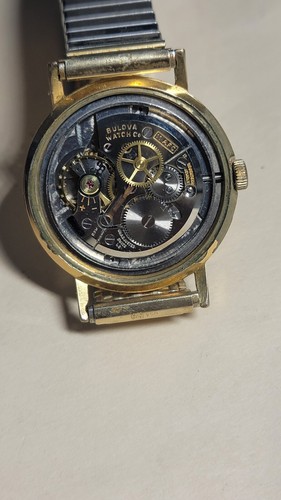 1860'S BULOVA Manual Wind Cal 11AFC Gold Plated Men's Watch L9 Carrure Plaque Or - Picture 9 of 13