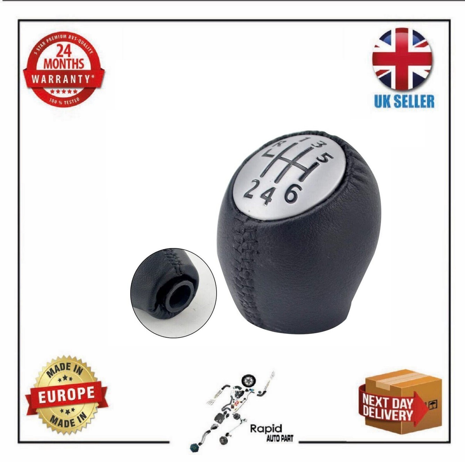 Gear Shift Knob Black 6 Speed For Renault Megane Scenic Mk3 Fluence