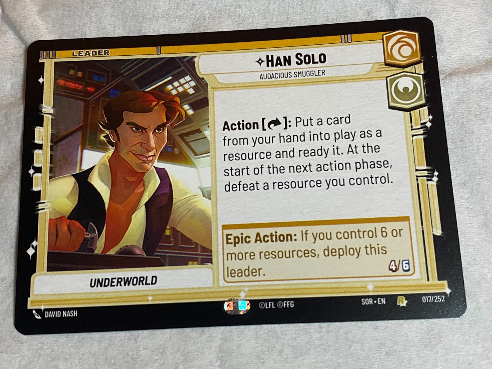 STAR WARS UNLIMITED TCG SoR HAN SOLO Rare Card NM