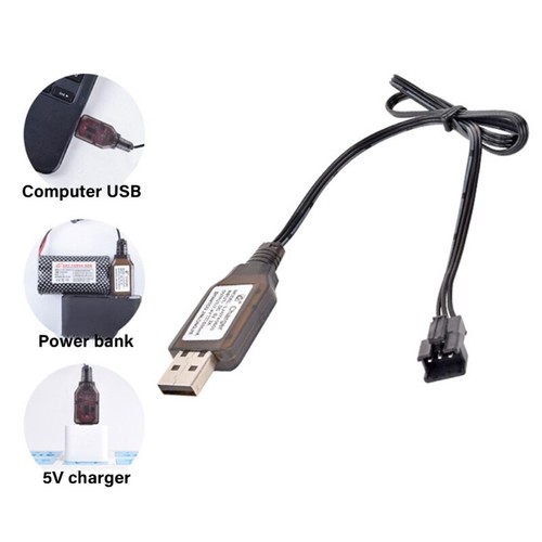 Portable 7.4V SM3P Plug Lithium Charger Cord for Twist Car Remote Watch Toy - Zdjęcie 5 z 8