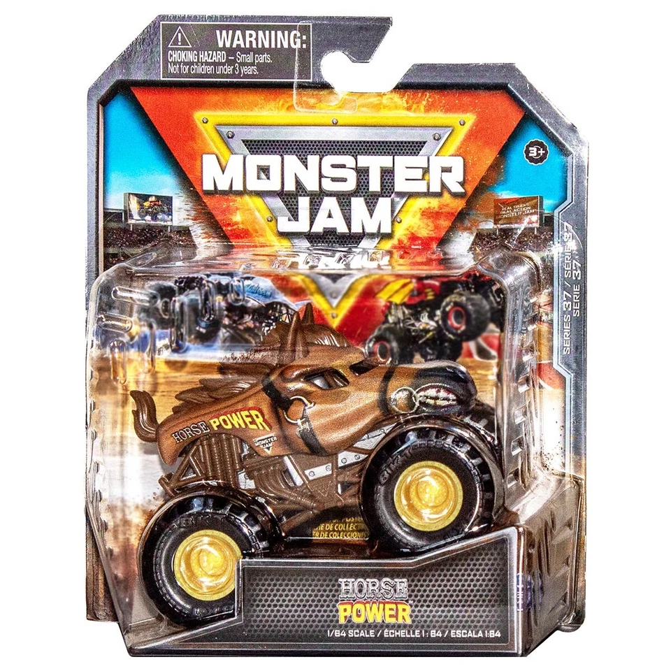 Monster Jam Horse Power 1:64 Monster Truck Single Pack Kids Toy Age 3+ Assorted 