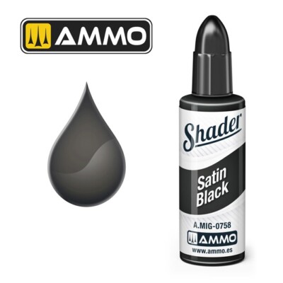 Ammo MIG A.MIG-0758 - Matt Shader Satin Black - New