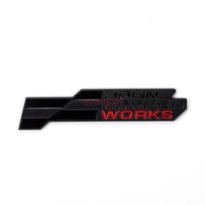 2024 Matte black red  Rear Tailgate Badge for Mini Cooper Works JCW