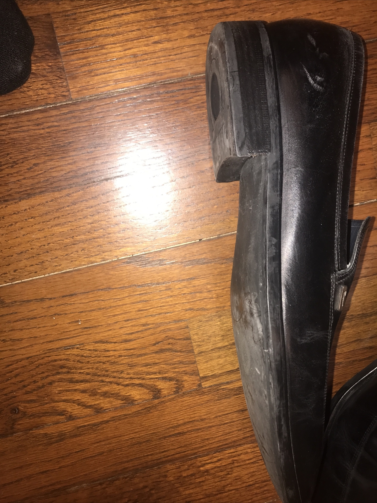 Salvatore Ferragamo Men Black Loafers Size 10 Men Gem