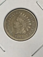 1863 Indian Head Cent - Copper-Nickel - As Shown! (#0802)