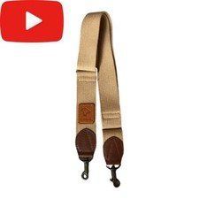  RARE Vtg Canon Eagle Camera Strap Shoulder Neck Strap Leather Canvas Beige