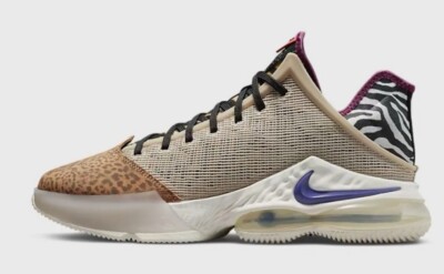 Nike Lebron XIX 19 Low Safari Basketball Shoes Men's Size 10.5 DM1058-200