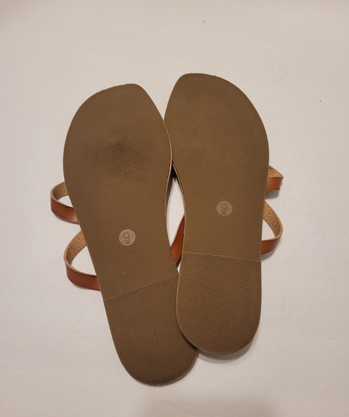 Brown Universal Thread Strappy Flat Sandals Size 9 - image 4