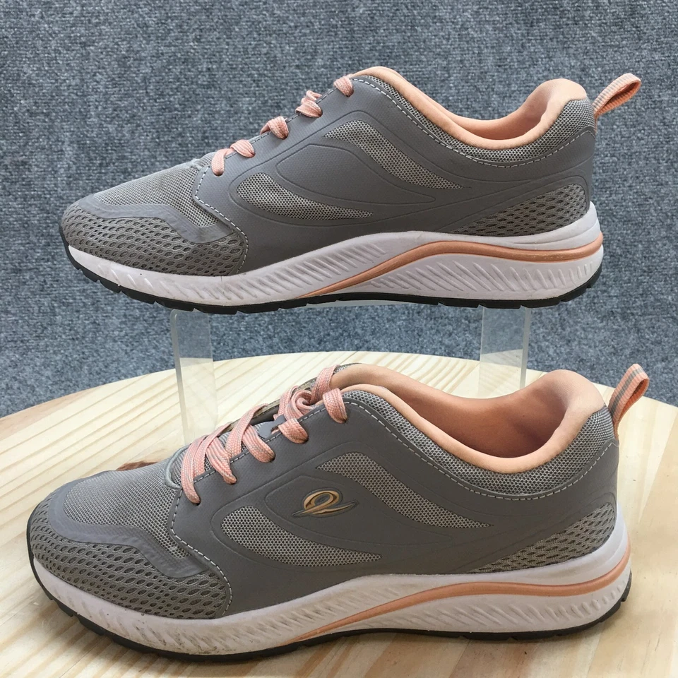Easy Spirit Shoes Womens 8 M Hugs Sporty Low Sneakers Gray Peach Mesh Lace Up - Image 2 of 4