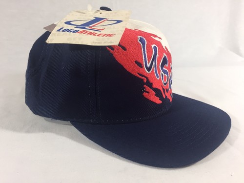 Vintage 1996 USA Olympics Logo Athletic Splash Snapback Hat Cap Atlanta Rare NEW - 第 3/7 張圖片