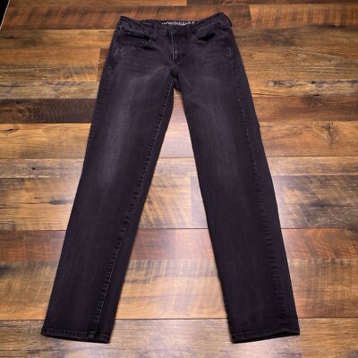 American Eagle Skinny Jeans Womens 6 Regular Black Super Stretch X4