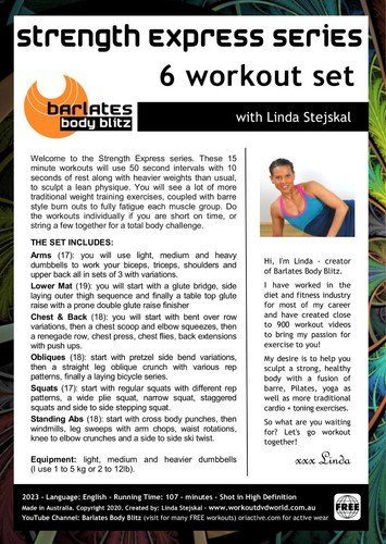 Weight Training Workout DVD Barlates Body Blitz STRENGTH EXPRESS 6 Workout DVD - Picture 2 of 2