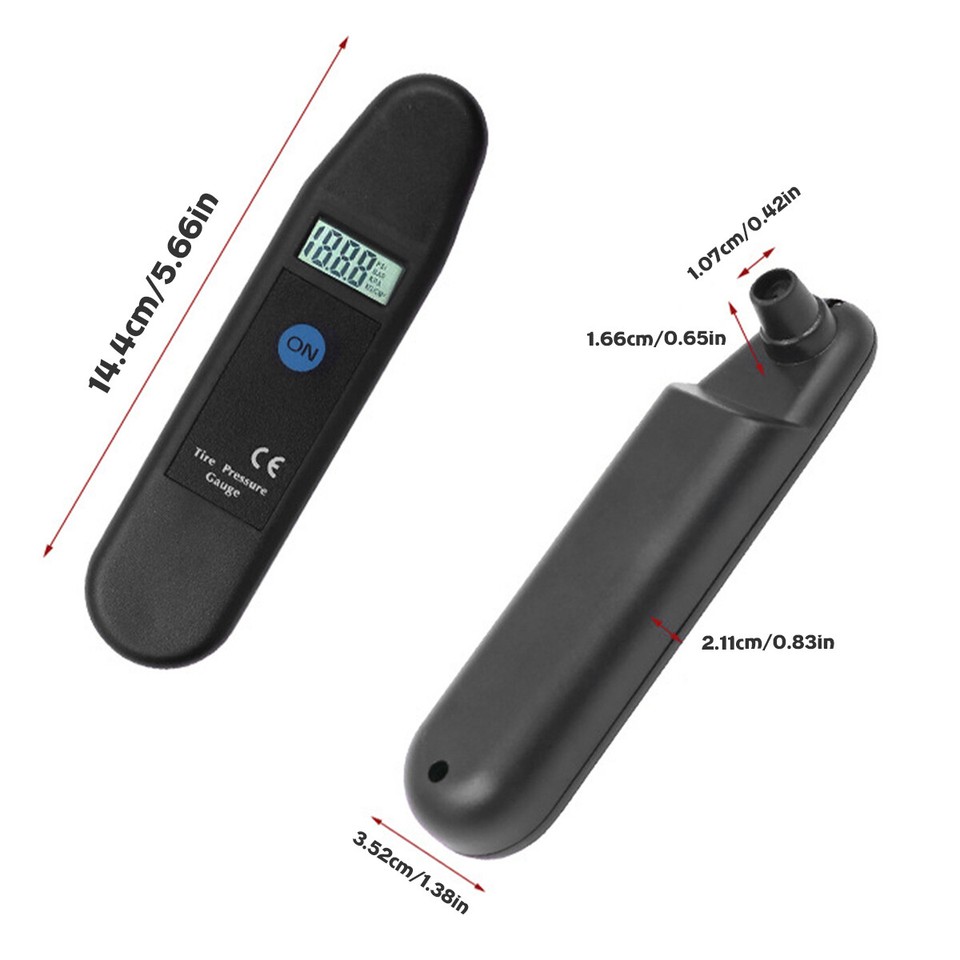 Digital Tire Pressure Gauge 150PSI / KPA/BAR Units Settings Tyre