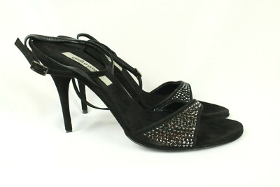 Vero Cuoio Italy Womens Shoes Black Suede Size 40 Retail $420