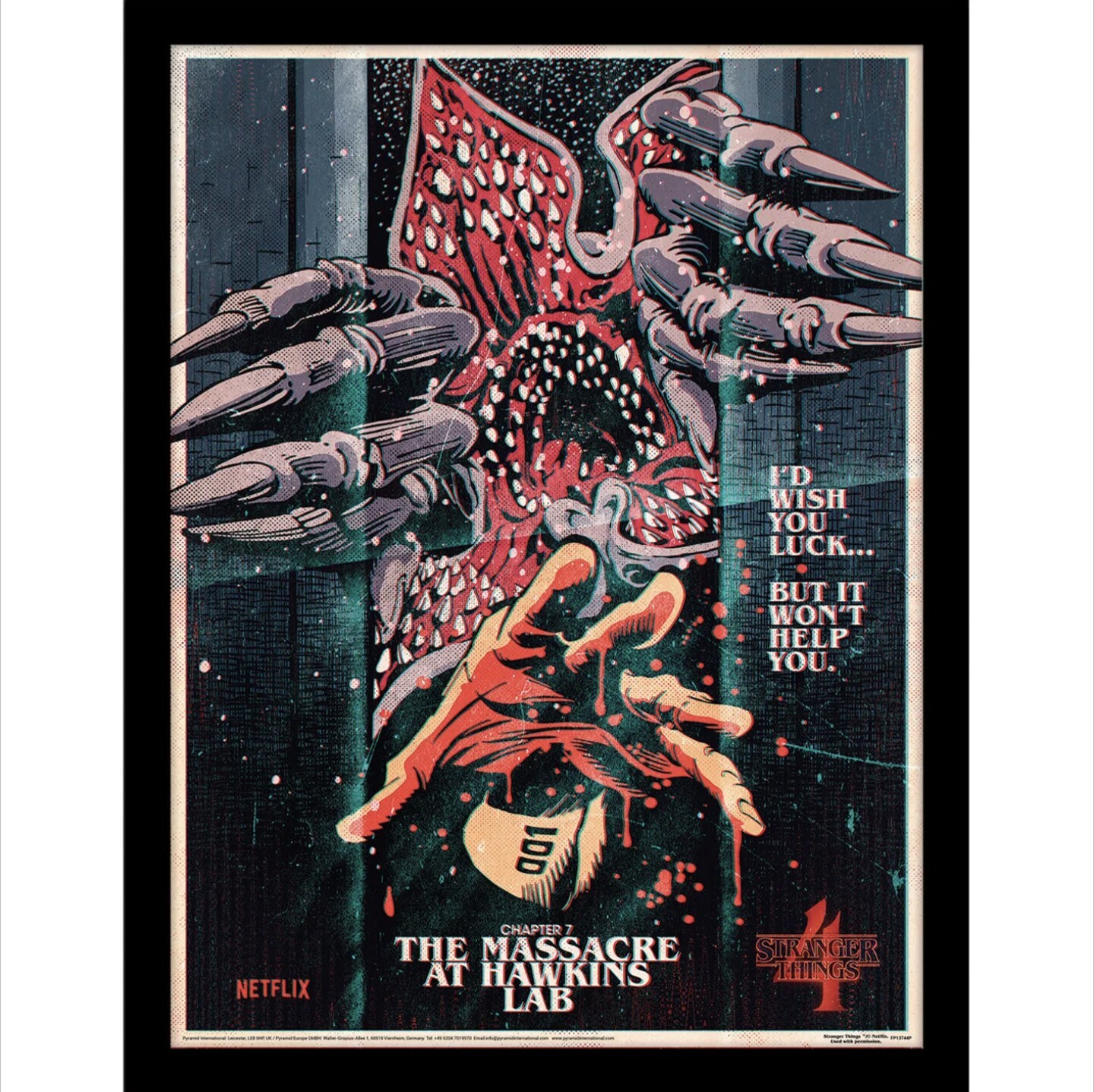 Stranger Things - Season 4 Chapter 7 The Massacre Official 30x40cm Framed Print