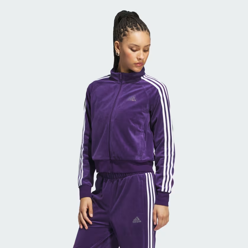 adidas Originals Women Y2K Glam Plush Velour Track suit adidas Originals Women Y2K Glam Plush Velour Track suit