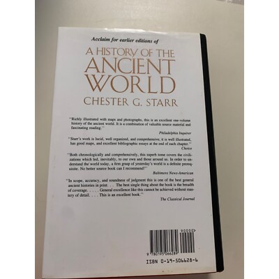 A History of the Ancient World by Chester G. Starr Hardcover