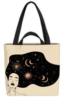 Magie Mond Sterne Frau Tasche Hand Auge Symbole Horoskop Sternzeichen Zukunft H
