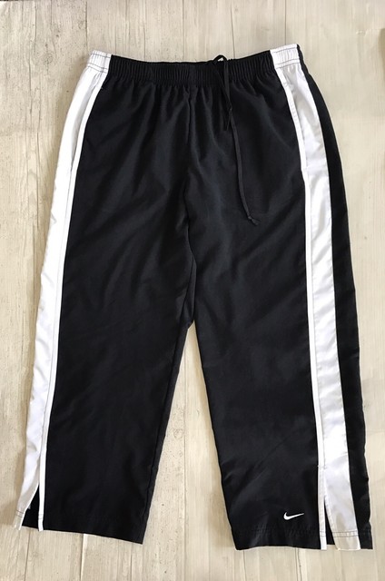 Adidas Women'st athletic cropped Pants sz M Black polyester | eBay