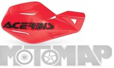 Paramani Acerbis Mx Uniko Moto Cross Enduro Motard Rosso Nero  + Kit Montaggio