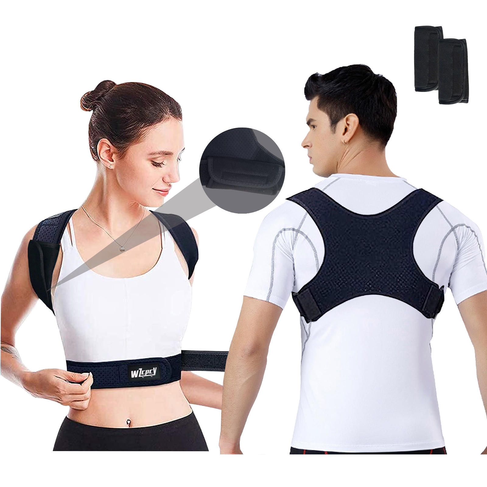 Posture Corrector Brace for Women & Men – Adjustable Back Support to Improve Posture