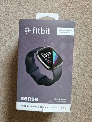 FITBIT SENSE Activity Tracker Watch- Carbon/Graphite Black & Stainless Steel