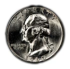 1960 25c Silver Washington Quarter - FS-901 Type-B Rev - BU+ - SKU-Z5235