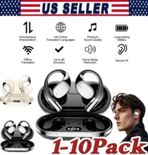 3In-1 Smart Voice Translation Earbuds 150+ Languages Real Time Translator US LOT