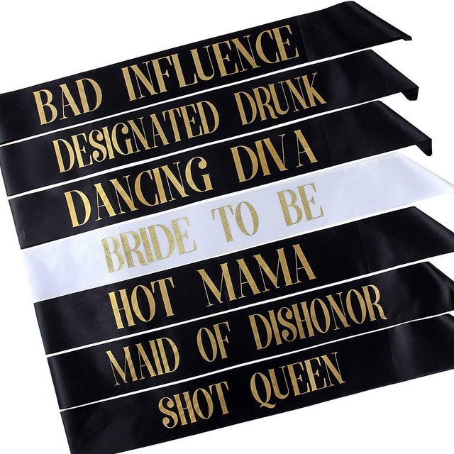 Golden Shiny Banner For Hen Night Party Wedding Bridal Shower