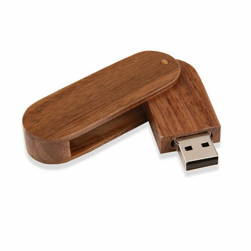 Swivel Wooden USB 3.0 Flash Drive Customized Wedding Studio Pendrive USB Box - Picture 5 of 15