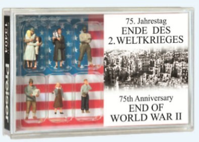Preiser 13404 HO End of WWII 75th Anniversary American Figure Set (8) - Picture 1 of 1