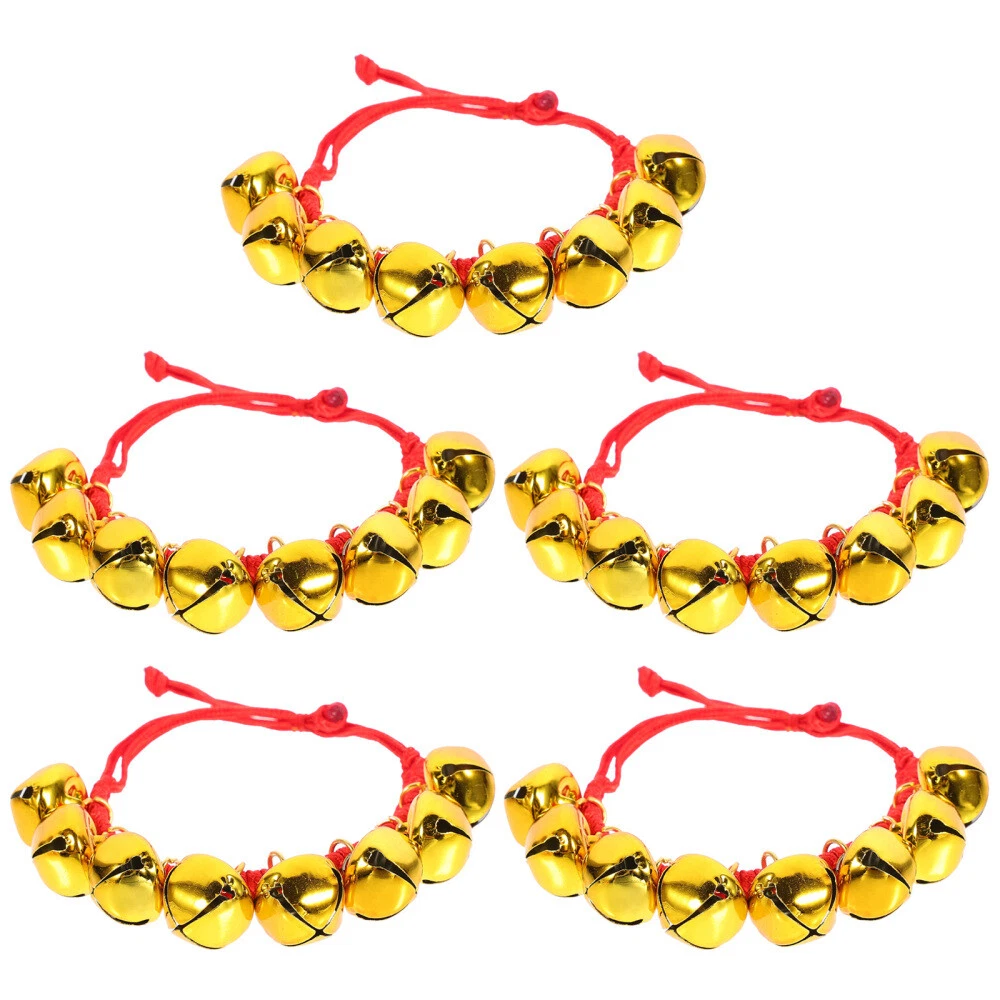 5 Pcs Christmas Bracelet Metal Student Slap Bracelets Kids Jewelry
