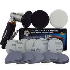75mm (3") Mini Air Sander/Polisher Kit 50 Sanding Discs + Polishing & Foam Heads