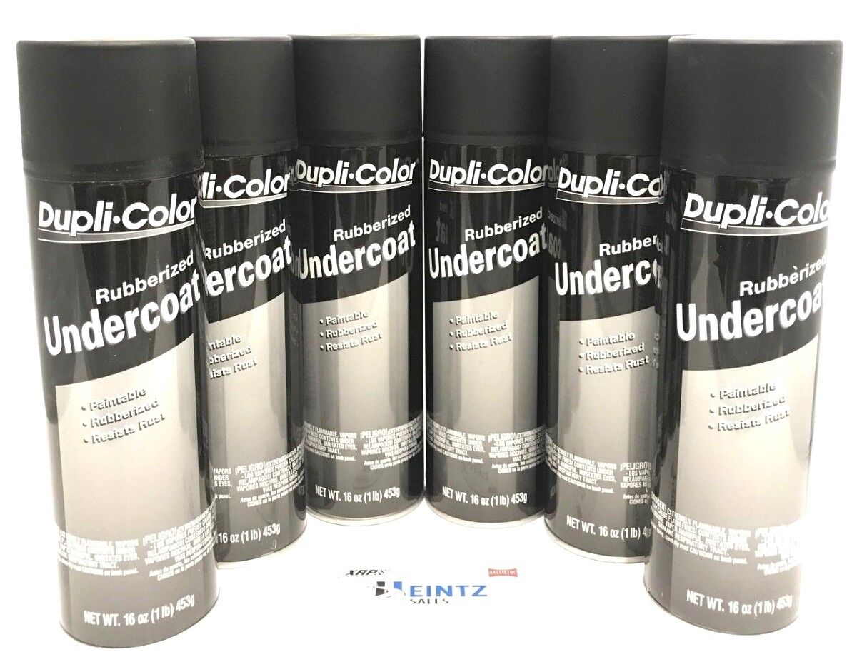 Duplicolor UC101(6Pack) Undercoating Paintable Rubberized Undercoat 16oz Aerosol