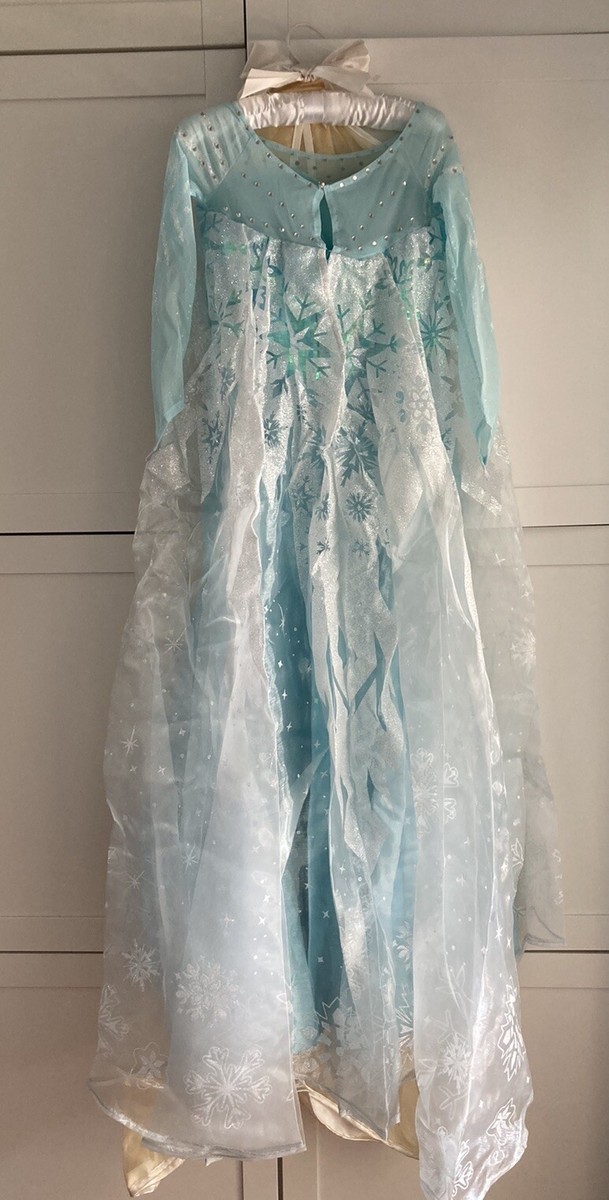 Chasing Fireflies Disney Frozen Ultimate Elsa Costume Sz 7 8 Long Dress w/  Train | eBay